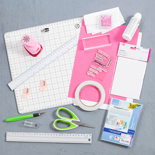 Basteltipp Karte Schön, dass - Materialliste