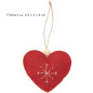 Preview: Filzherz mit Stickerei – Rot ca. 8,5 x 2 x 8 cm