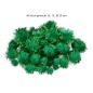 Preview: Pompons Glitter grün 10, 15, 20, 25 mm