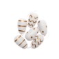 Preview: Holzdeko Ostereier weiss-gold von Rico Design