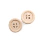 Preview: Detailansicht Holzknopf 18 mm Vierloch