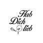 Preview: Motivvergrößerung von Stempel Hab Dich lieb