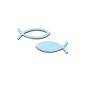 Preview: Holzstreu Fisch türkis 2fach von HobbyFun