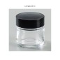 Preview: Leerglas mit schwarzem Kunststoffdeckel 20ml