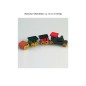 Preview: Holzeisenbahn Miniatur 4-teilig 8 cm