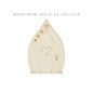 Preview: Miniatur Holztür spitz 64 x 100 x 3 mm
