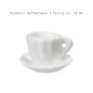 Preview: Miniatur Kaffeetasse weiß 2-teilig ca. 18 mm