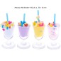 Preview: Miniatur Milchshake 4 Stück ca. 30 x 10 mm