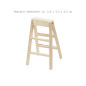 Preview: Miniatur Stehleiter 24 x 33 x 55 mm aus Holz