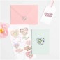 Preview: Anwendungsbeispiele Papiersticker La Vie en Rose 33 Stück