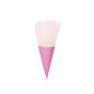 Preview: Mini Schultüte Glitter rosa 20 cm mit Tüllverschluß