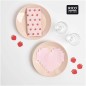 Preview: Dekorationsbeispiel Servietten Pixel Herz rosa von Rico Design