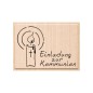 Preview: Stempel „Einladung zur Kommunion“ mit Kerzenmotiv