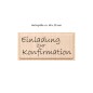 Preview: Motivgröße 68 x 28 mm Stempel Einladung zur Konfirmation