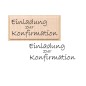 Preview: Holzstempel mit Motivabbildung Einladung Konfirmation
