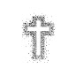 Preview: Rico Design Stempel Kreuz mit Punkten