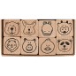 Preview: Detail Stempel Tiergesichter Stempelset von Rico Design