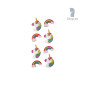 Preview: Sticker Einhorn und Regenbogen