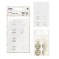 Preview: Runde Sticker Save the Date in weiß und gold