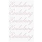 Preview: Stickerschrift Einladung Glitter weiß Detailansicht