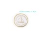 Preview: CREApop® Sticker Einladung Konfirmation Schiff  3cm goldfarben