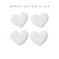 Preview: Stoffherzen weiss 3,5 cm 4 Stück