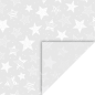 Preview: Detailansicht Transparentpapier Sterne weiß 115 g/qm