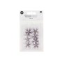Preview: Blüten gepresst lila Stockrose zum Teil eingefärbt