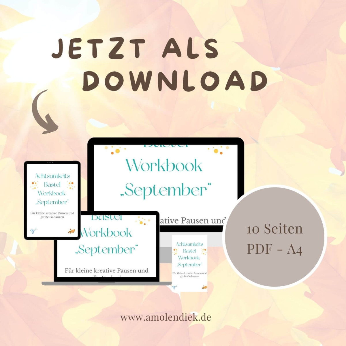 Achtsamkeits-Bastel-Workbook September als Download