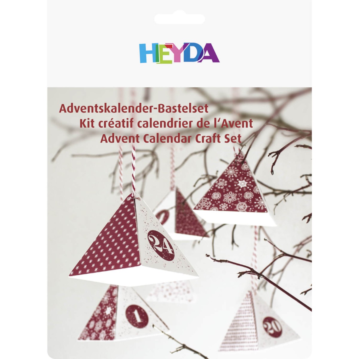 Bastelset Adventskalender rot-weiß