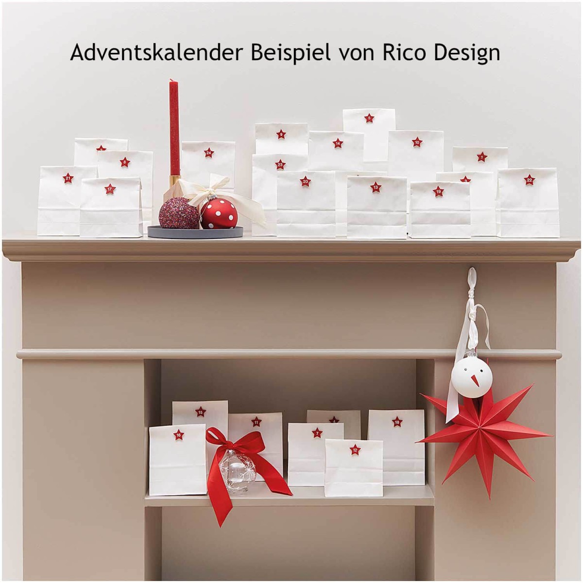 Sternen-Sticker rot von Rico Design