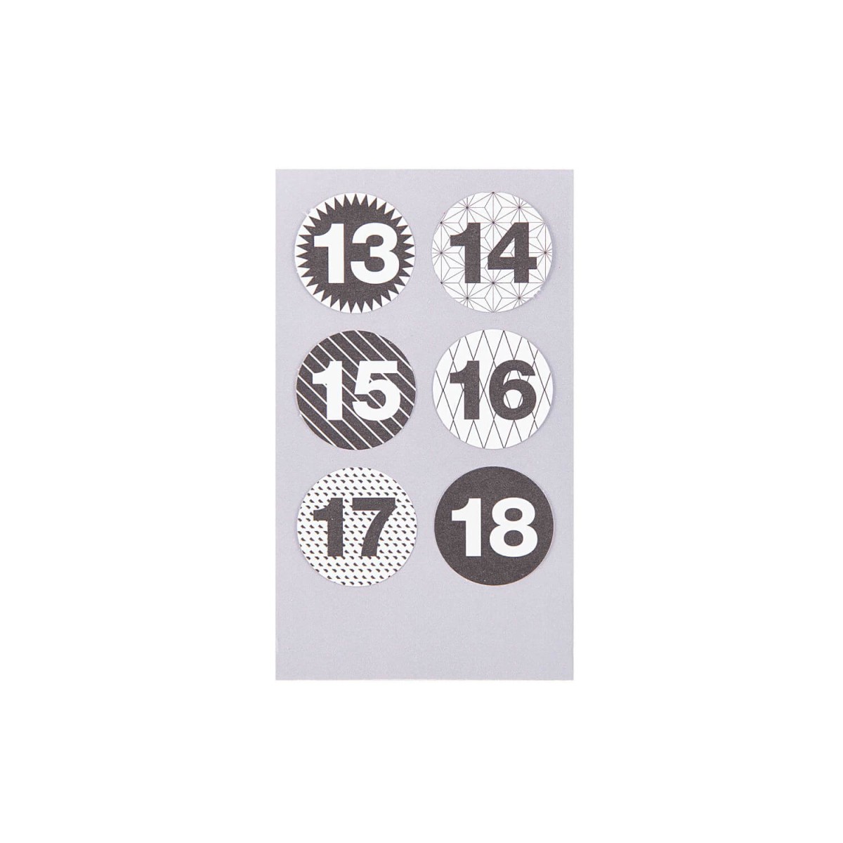 runde Sticker Adventskalenderzahl Rico Design