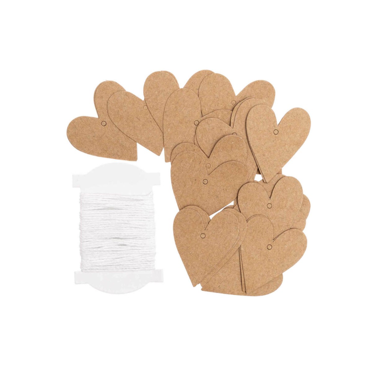 Geschenkanhänger Herzform Kraftpapier von Rico Design