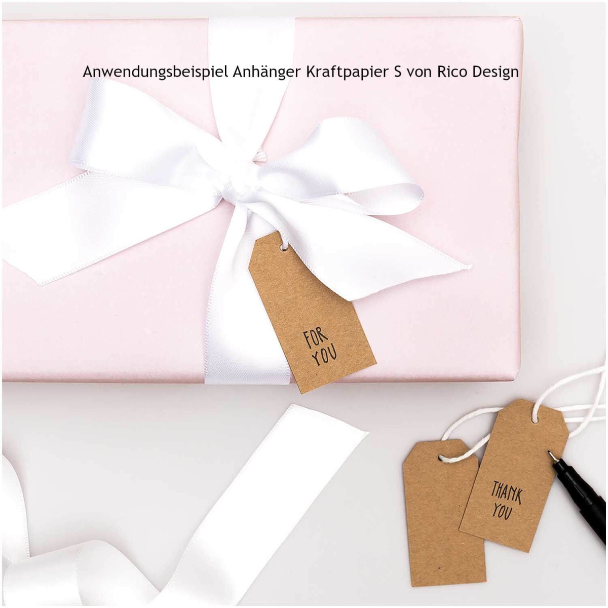 Anwendungsbeispiel Papieranhänger Kraftpapier