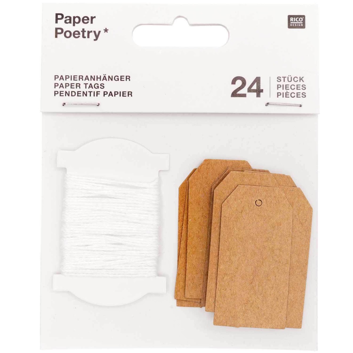 Paper Poetry Geschenkanhänger Kraftpapier inkl. Band