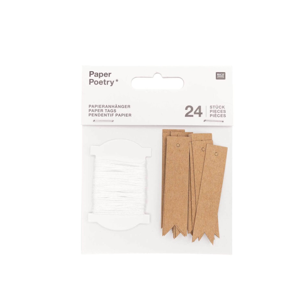 Paper Poetry Geschenkanhänger Kraftpapier braun