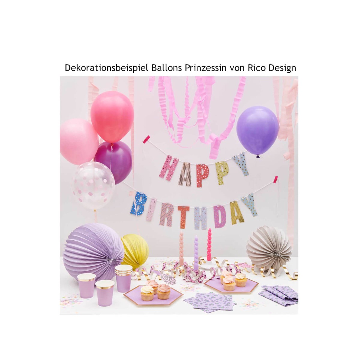 Dekobeispiel Ballons Prinzessin Mix von Rico Design