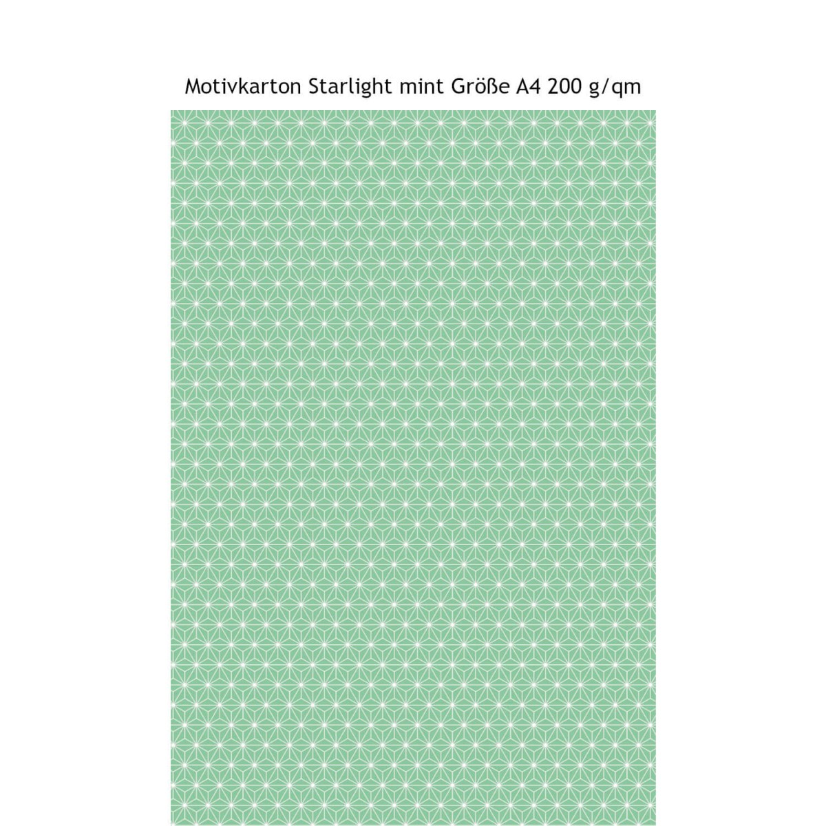 Motivkarton Starlight mint A4 200 g/qm