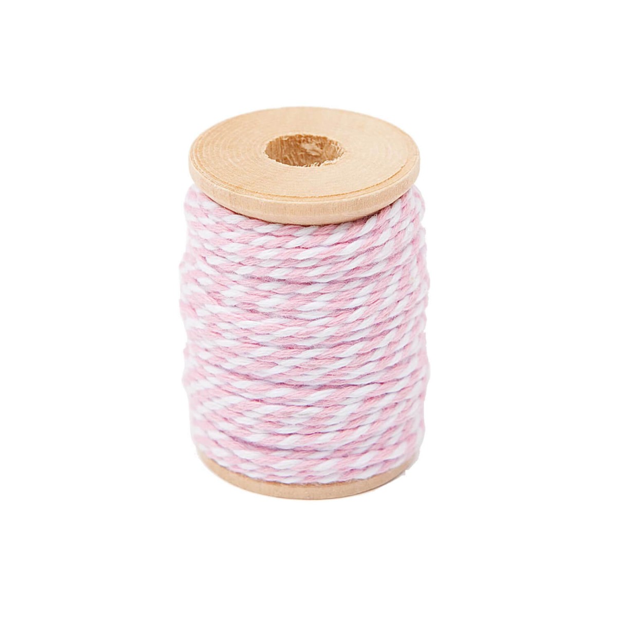 Paper Poetry Baumwollgarn rosa weiß 15 m