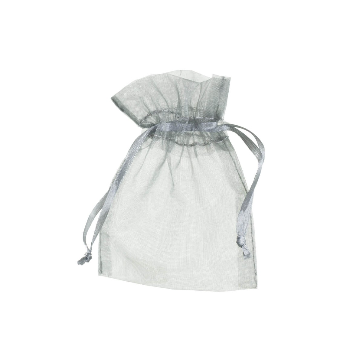 Organza Beutel 6 Stück silbergrau