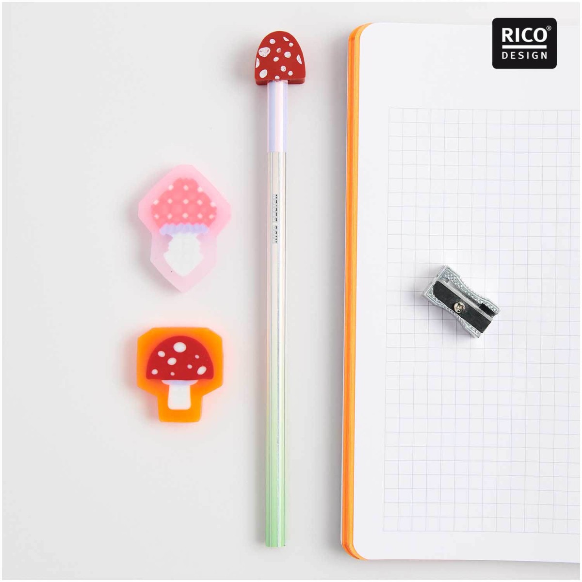 Bleistift Fliegenpilz mit Radiergummi Anwendungsbeispiele