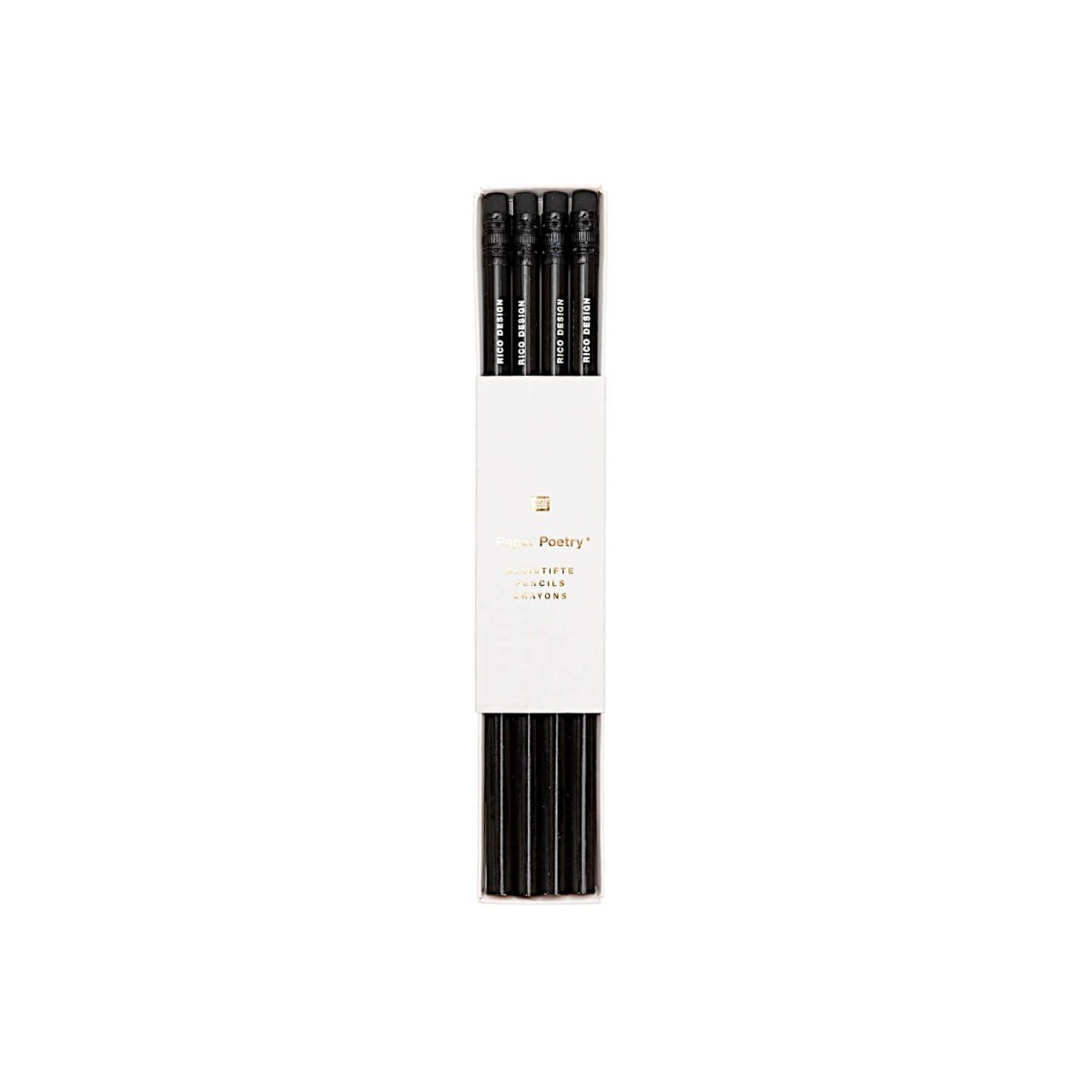 Paper Poetry Bleistifte 4er Set schwarz