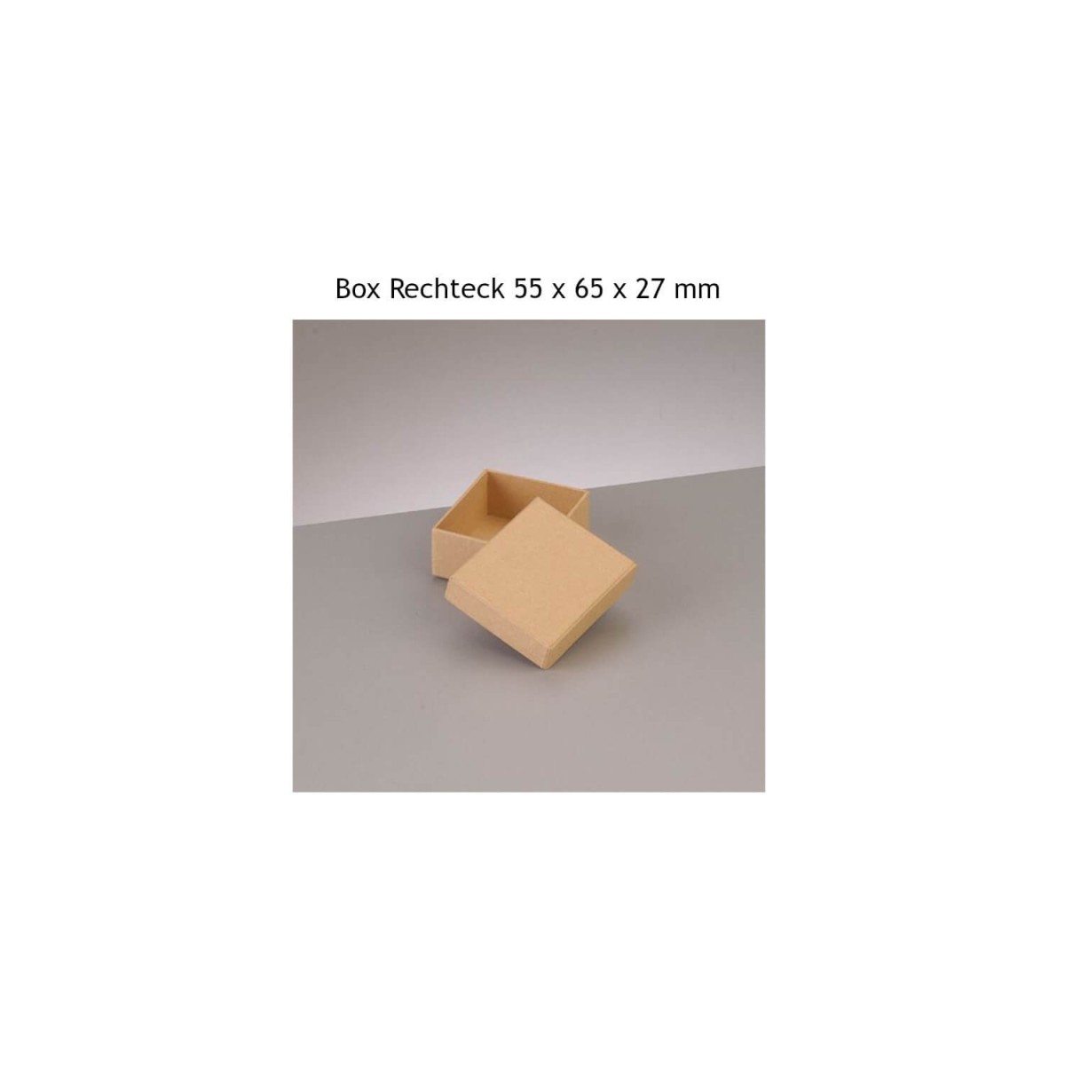 Box mit Deckel rechteckig 55 x 65 x 27 mm