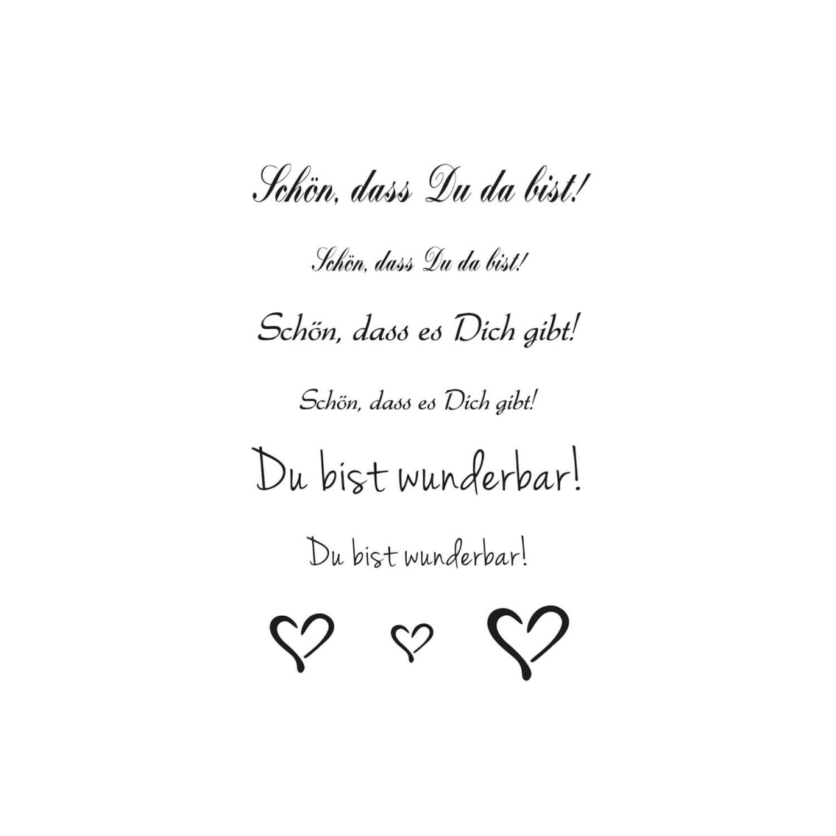 Clear Stamps Schoen dass du da bist 9teilig
