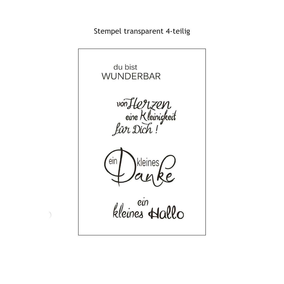 Clearstamps Du bist wunderbar 4-teilig