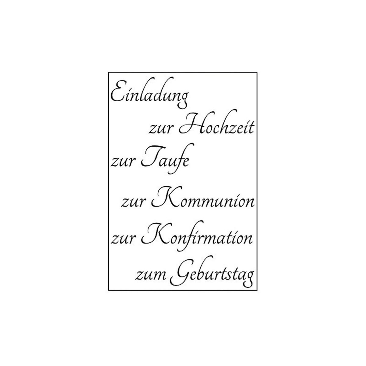 Transparente Stempel Einladungen von efco