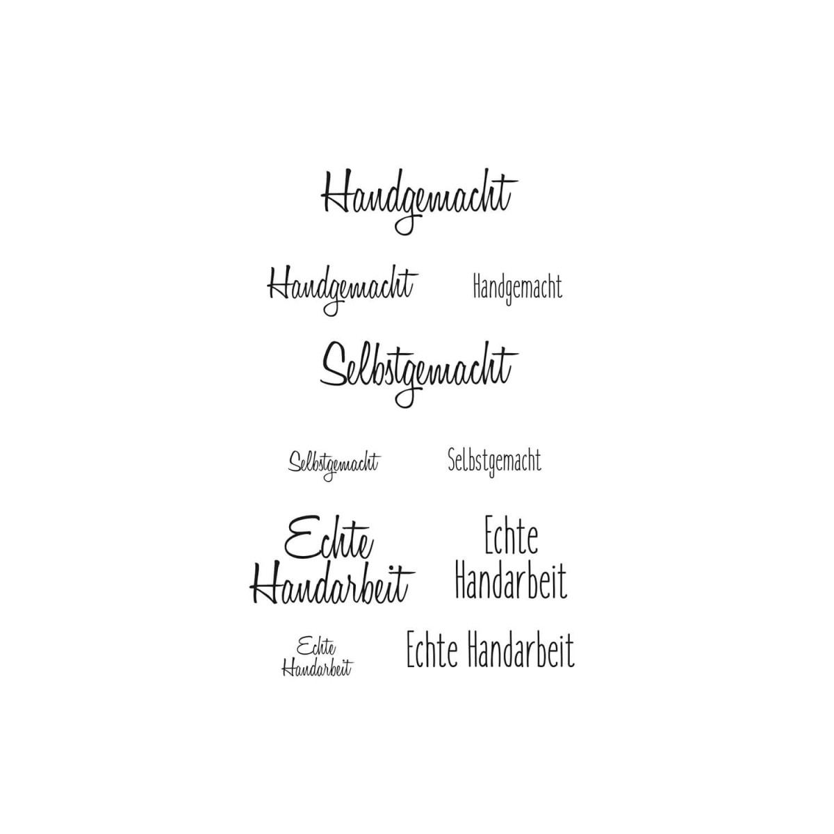 Stempelset Handgemacht