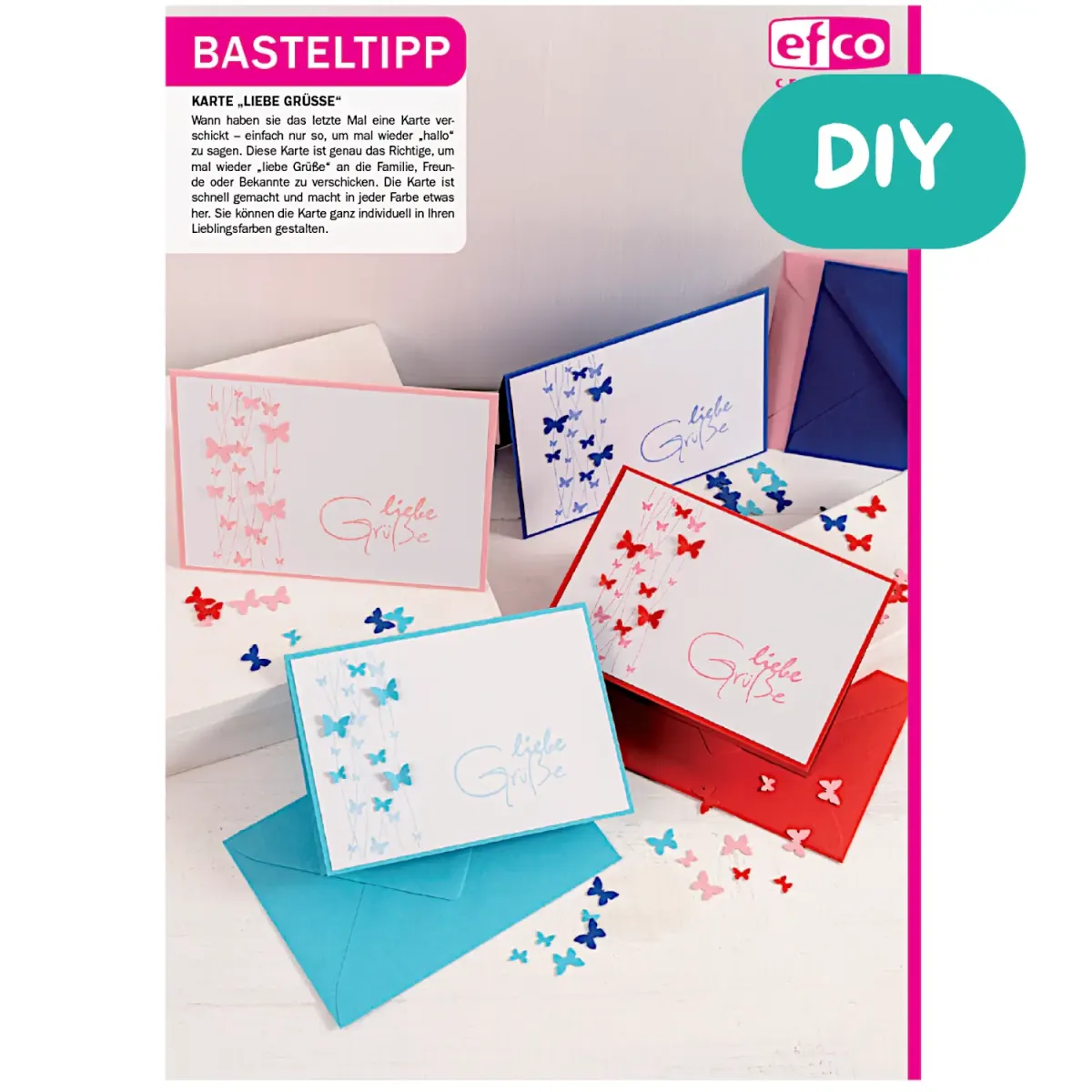 DIY-Anleitung Karte Liebe Grüsse