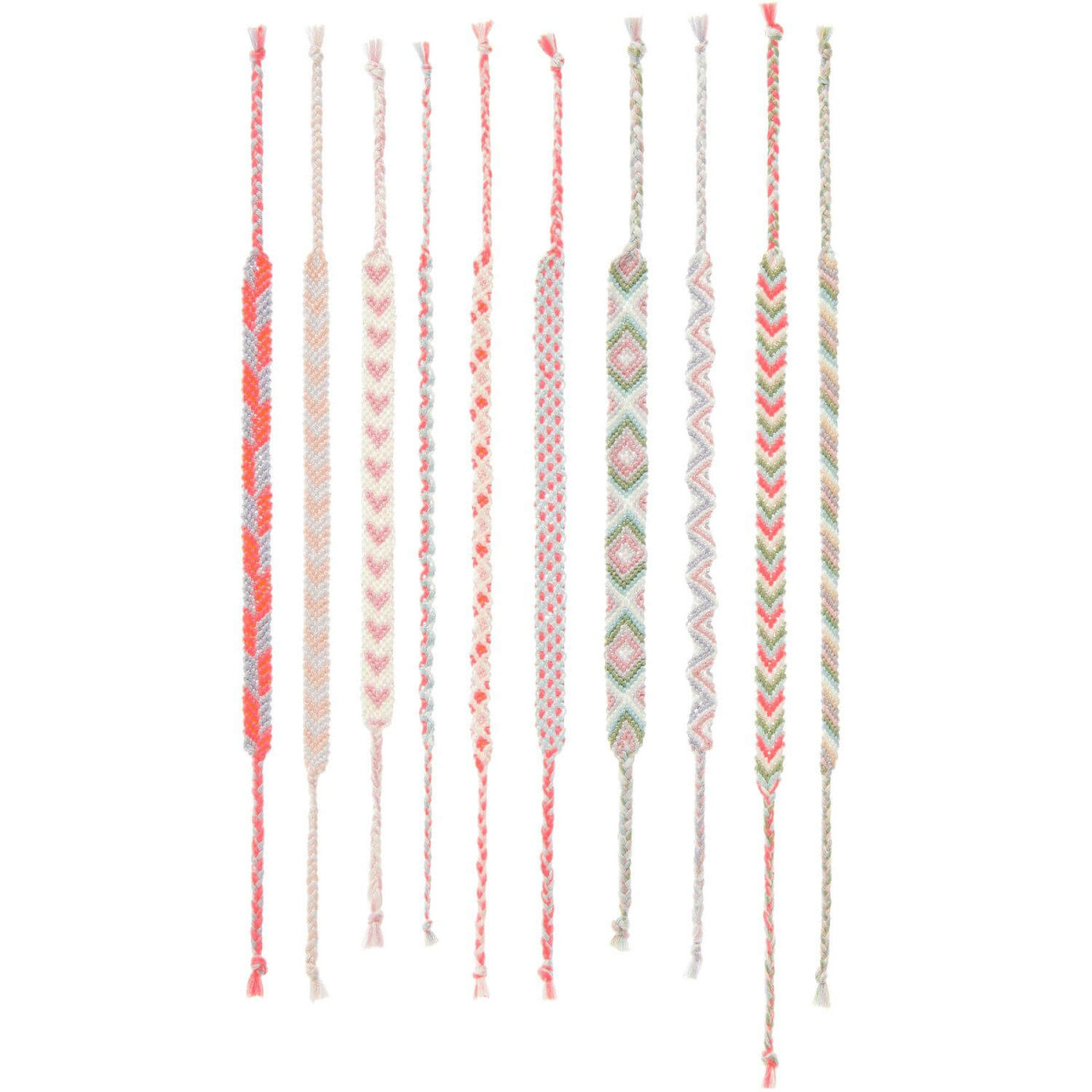 DIY Freundschaftsarmbänder Set Pastel Colours
