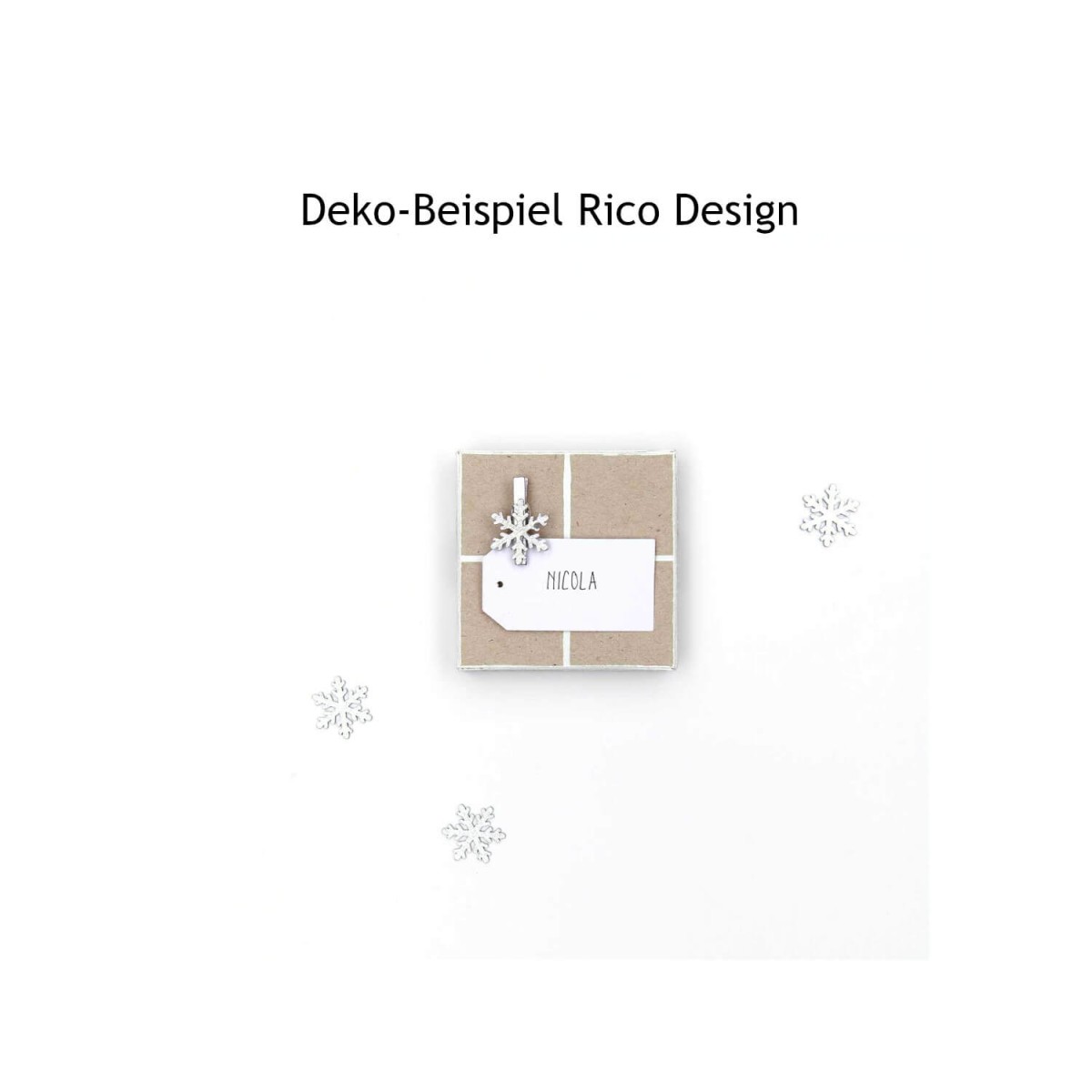 Dekorationsbeispiel Schneeflocke von Rico Design